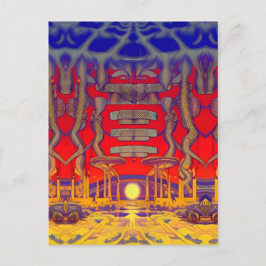 Psychedelische dromenland briefkaart (Voorkant)