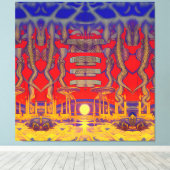 Psychedelische dromenland canvas afdruk (Insitu (Houten vloer))