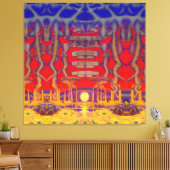 Psychedelische dromenland canvas afdruk (Insitu (Woonkamer))
