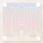 Psychedelische dromenland glazen onderzetter (Achterkant)