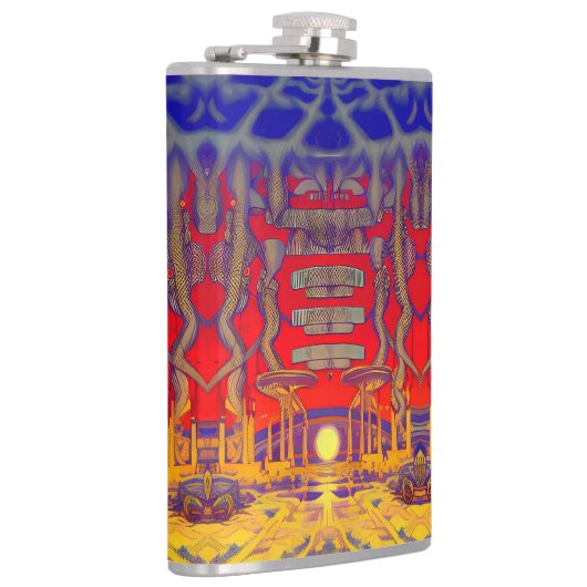 Psychedelische dromenland heupfles (Rechts)