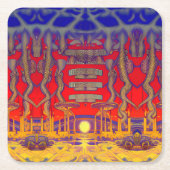 Psychedelische dromenland kartonnen onderzetters (Voorkant)