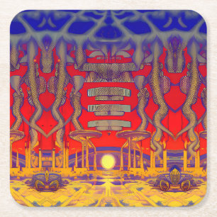 Psychedelische dromenland kartonnen onderzetters