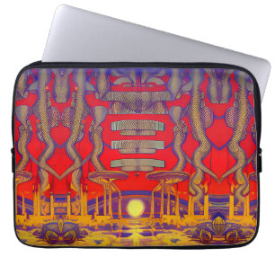Psychedelische dromenland laptop sleeve