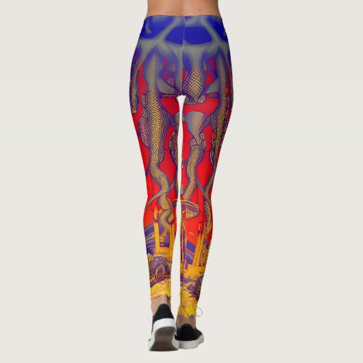 Psychedelische dromenland leggings (Achterkant)