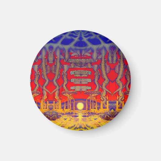 Psychedelische dromenland magneet (Voorkant)