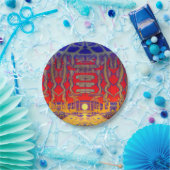 Psychedelische dromenland papieren bordje (Feest)