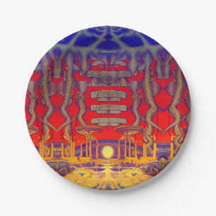 Psychedelische dromenland papieren bordje