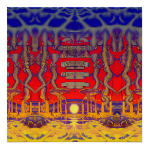 Psychedelische dromenland perfect poster