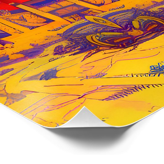 Psychedelische dromenland perfect poster (Hoek)