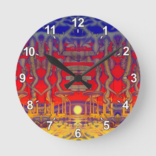 Psychedelische dromenland ronde klok (Voorkant)