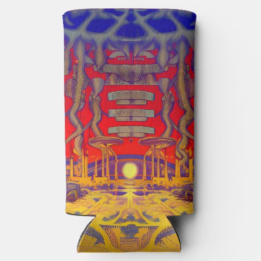 Psychedelische dromenland seltzer blikjeskoeler (Achterkant)