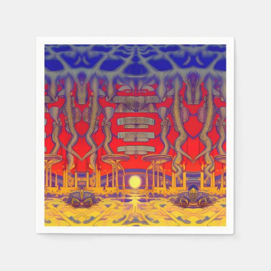 Psychedelische dromenland servet (Voorkant)