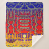 Psychedelische dromenland sherpa deken (Voorkant)