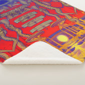 Psychedelische dromenland sherpa deken (3/4)