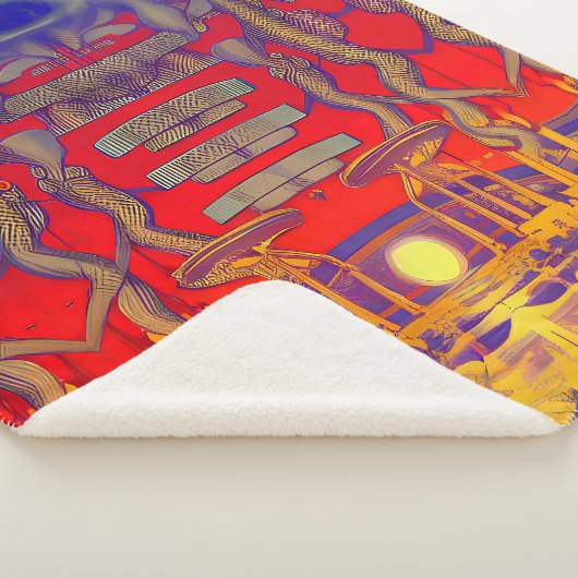 Psychedelische dromenland sherpa deken (3/4)