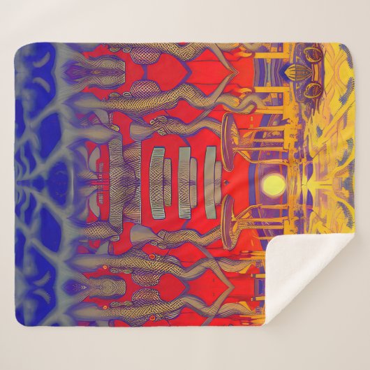 Psychedelische dromenland sherpa deken (Voorkant (horizontaal))