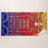 Psychedelische dromenland strandlaken (Voorkant)