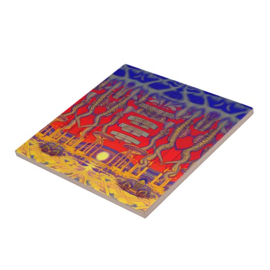 Psychedelische dromenland tegeltje (Zijkant)