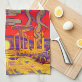 Psychedelische dromenland theedoek (Quarter Fold)