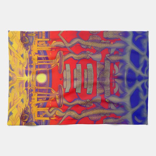 Psychedelische dromenland theedoek (Horizontaal)