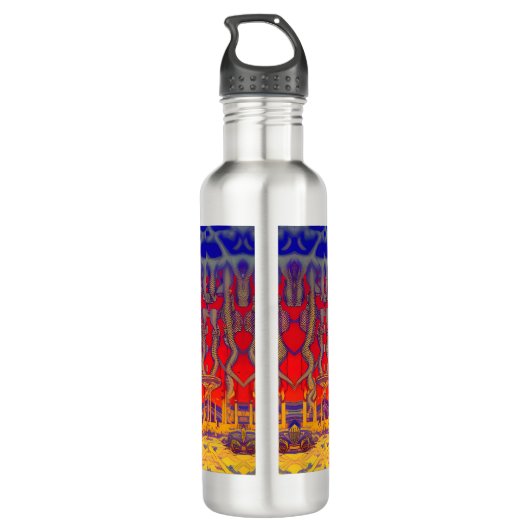 Psychedelische dromenland waterfles  (Achterkant)