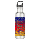 Psychedelische dromenland waterfles  (Voorkant)