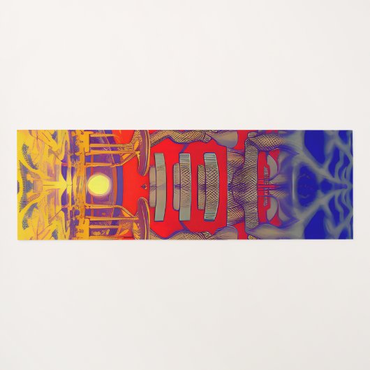 Psychedelische dromenland yogamat (Achterkant (horizontaal))