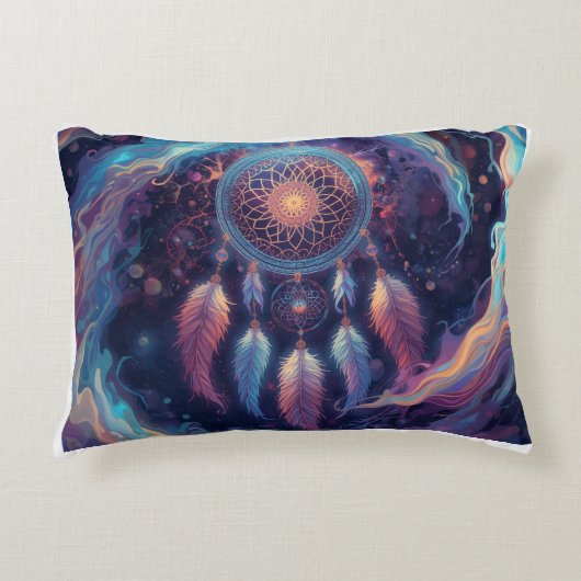 psychedelische droomcatcher ontwerp  accent kussen (Voorkant)