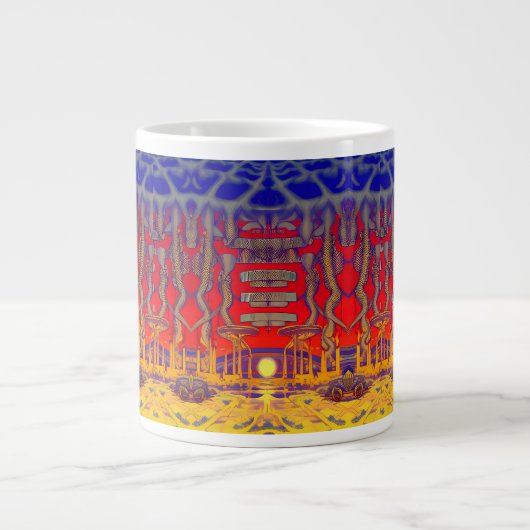 Psychedelische Droomland Grote Koffiekop (Voorkant)