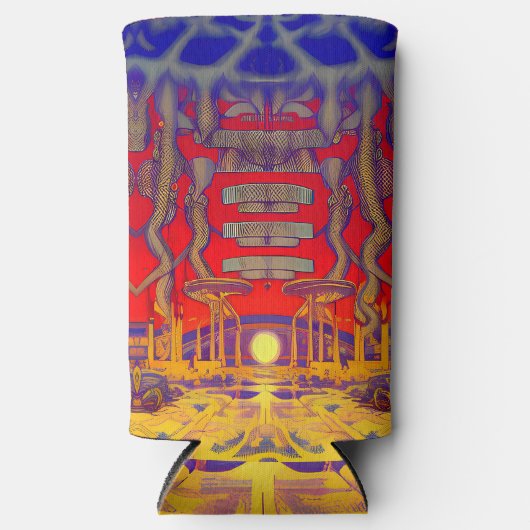 Psychedelische Droomland Seltzer Blikjeskoeler (Voorkant)