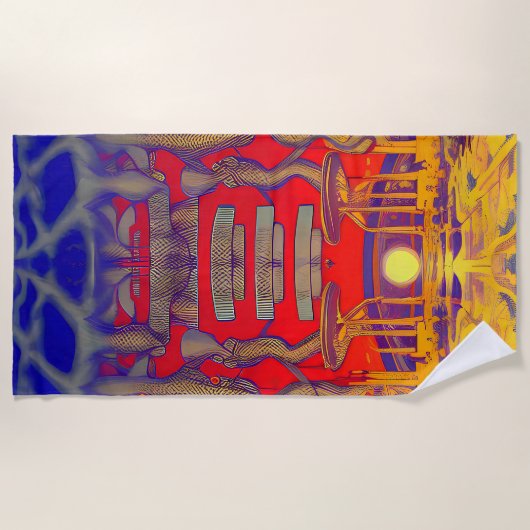 Psychedelische Droomland Strandlaken (Voorkant)