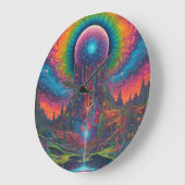 Psychedelische droomlandschap grote klok (Hoek)