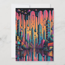 Psychedelische Druppelende Stadskunst