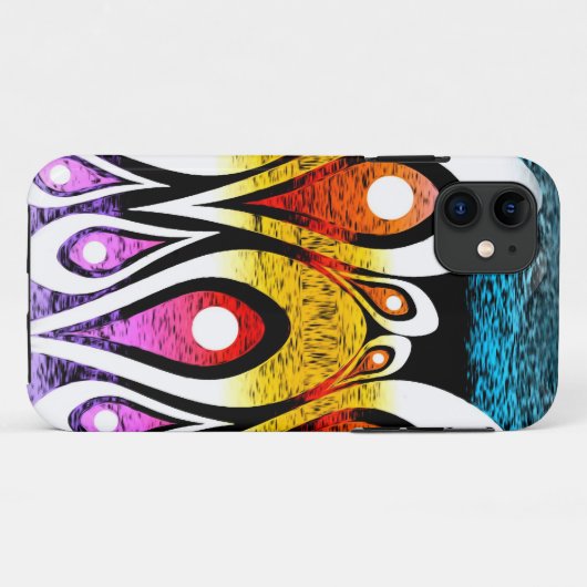 Psychedelische druppelkunst Case-Mate iPhone case (Achterkant (horizontaal))