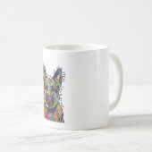 Psychedelische Duitse Herdershart Koffiemok (Voorkant rechts)