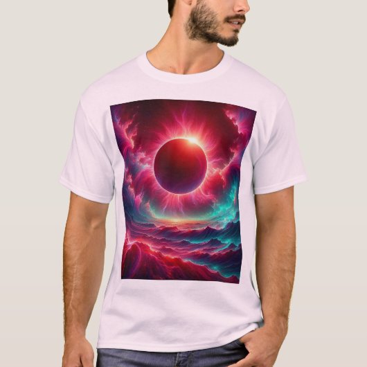 psychedelische eclips t-shirt (Voorkant)