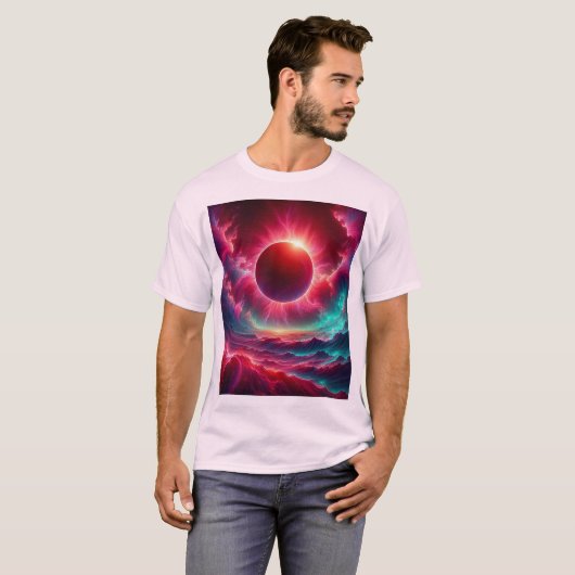 psychedelische eclips t-shirt (Voorkant volledig)