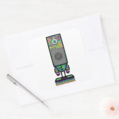 Psychedelische Eenoogse Spreker Rare Figuur Vierkante Sticker (Envelop)
