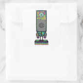 Psychedelische Eenoogse Spreker Rare Figuur Vierkante Sticker (Tas)