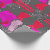 Psychedelische Egyptische collage: Fuchsia rood gr Cadeaupapier (Hoek)