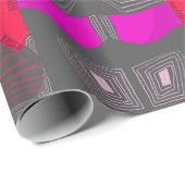 Psychedelische Egyptische collage: Fuchsia rood gr Cadeaupapier (Rol Hoek)