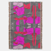 Psychedelische Egyptische collage: Fuchsia rood gr Deken (Voorkant Verticaal)