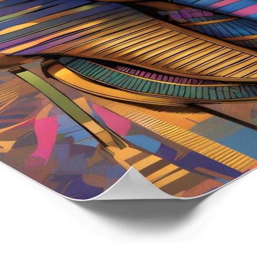 Psychedelische Egyptische Koningskunst Poster (Hoek)