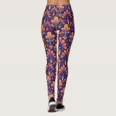 Psychedelische en kleurrijke bloemen leggings (Achterkant)