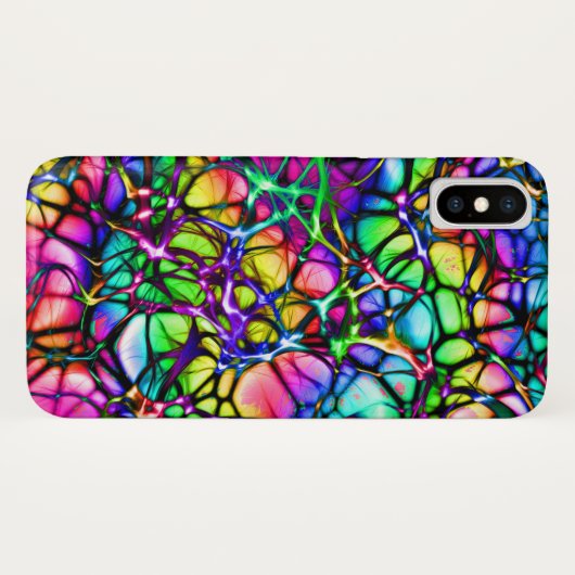 Psychedelische en kleurrijke lijnen Case-Mate iPhone case (Achterkant (horizontaal))