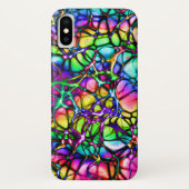 Psychedelische en kleurrijke lijnen Case-Mate iPhone case (Achterkant)