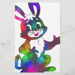 psychedelische esster bunny briefpapier