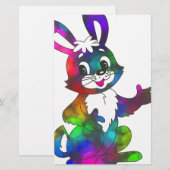 psychedelische esster bunny briefpapier (Voorkant / Achterkant)
