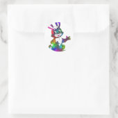 psychedelische esster bunny ronde sticker (Tas)